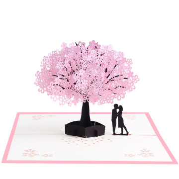 O casamento por atacado do tipo do FQ que cumprimenta 3d estala acima o cartão de sakura